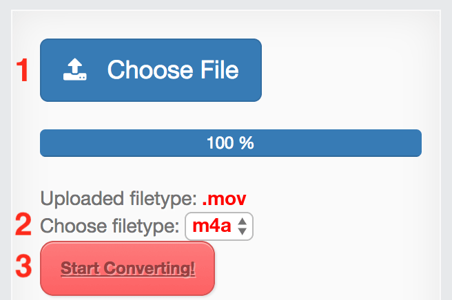 How to convert MOV files online to M4A